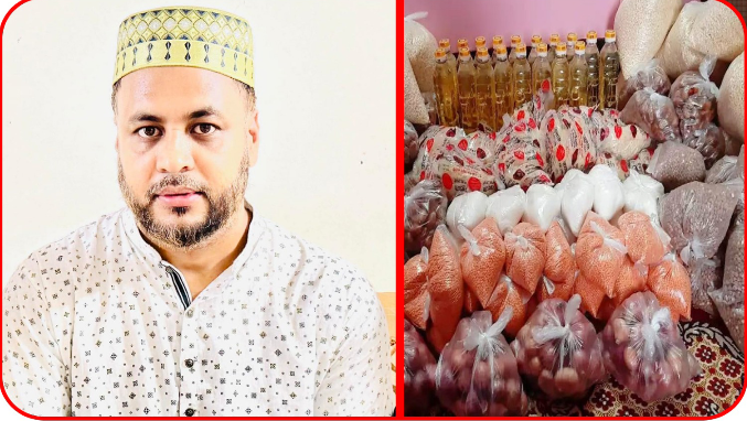 চাটখিল ৬ নং পাঁচগাঁও ইউনিয়নে অসহায়দের মাঝে ইফতার সামগ্রী বিতরণ করেন ইসমাইল করিম মঞ্জু